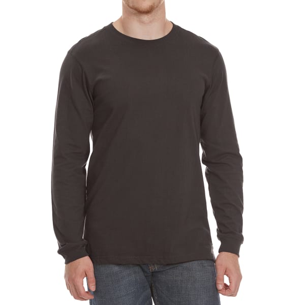 RUGGED TRAILS Men's Sueded Crewneck Long-Sleeve Tee