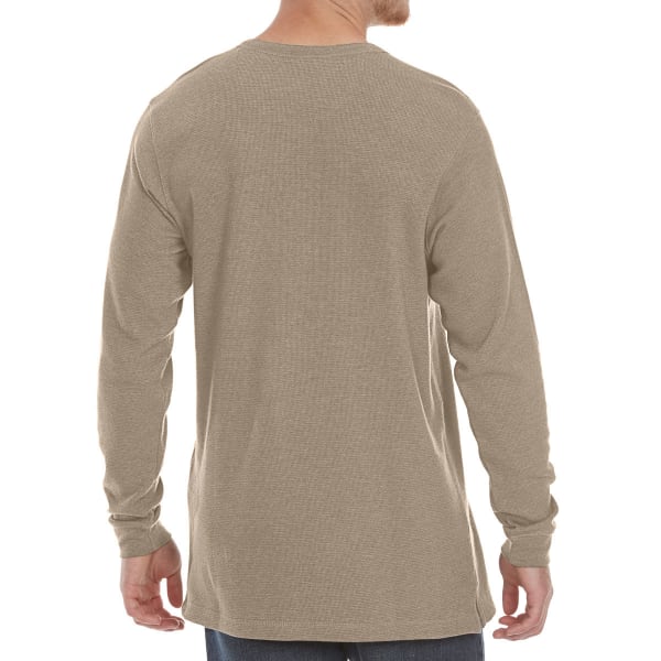 RUGGED TRAILS Men's Thermal Henley Long-Sleeve Shirt