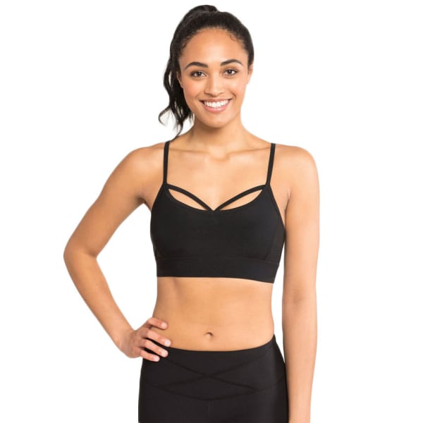 RBX Women's Poly/Spandex Sports Bra with Demi Cups