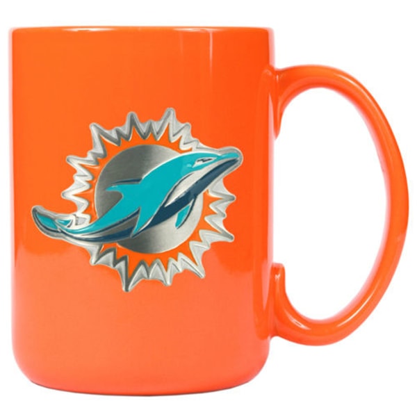 MIAMI DOLPHINS 3D Metal Emblem Mug