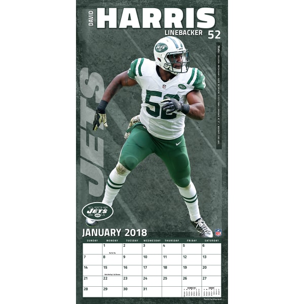 NEW YORK JETS 2018 12 x 12 in. Team Wall Calendar