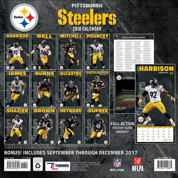 PITTSBURGH STEELERS 2018 Wall Calendar