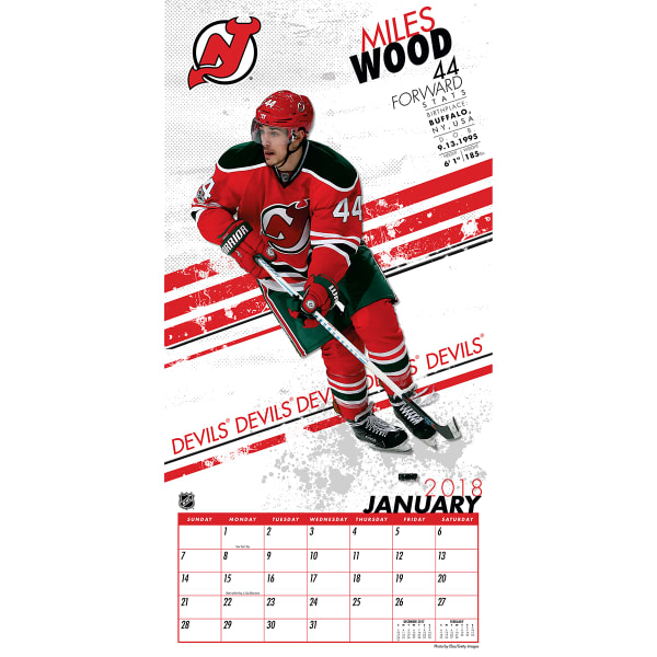 NEW JERSEY DEVILS 2018 Wall Calendar