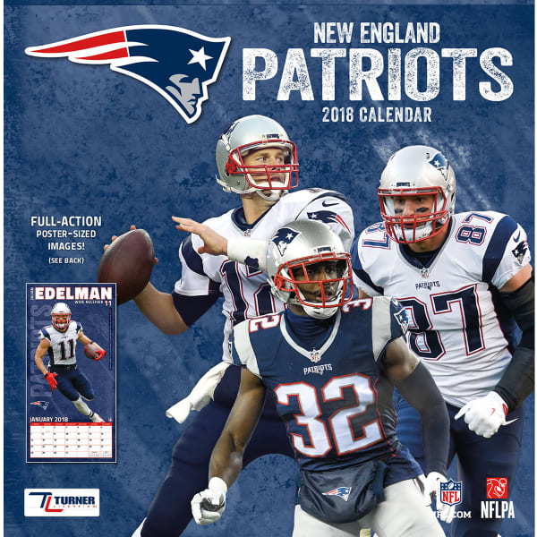 NEW ENGLAND PATRIOTS 2018 7 x 7 in. Mini Wall Calendar