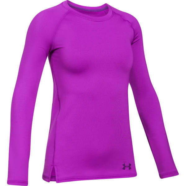 UNDER ARMOUR Girls' ColdGear Crew Neck Long-Sleeve Shirt