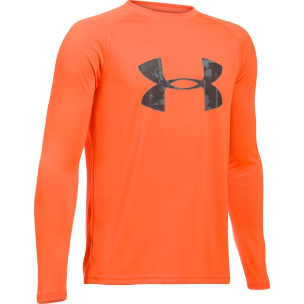 UNDER ARMOUR Boys' Big Logo Long Sleeve Tee