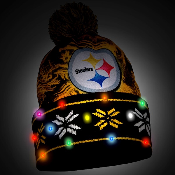 PITTSBURGH STEELERS Big Logo Light Up Printed Beanie