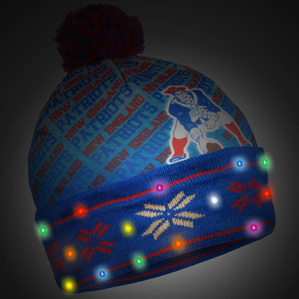 NEW ENGLAND PATRIOTS Retro Logo Light Up Printed Beanie