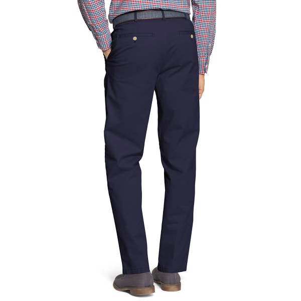 IZOD Men's Flat Front Saltwater Straight-Fit Stretch Chino Pants