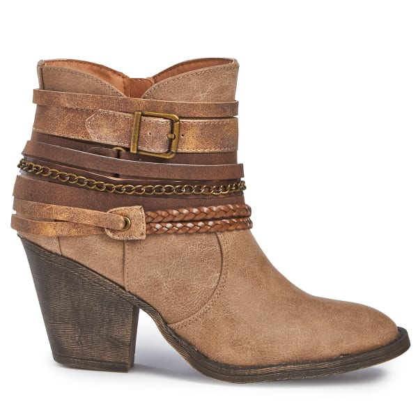 JELLYPOP Women's Jared Belted Booties, Sand