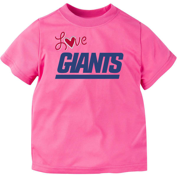 NEW YORK GIANTS Toddler Girls' Pink Team Logo Short-Sleeve Tee