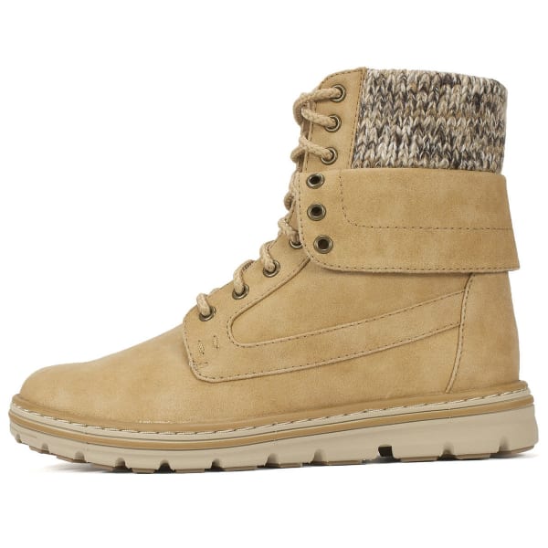 CLIFFS Women's Kendrick Lace-Up Boots, Wheat Sweater