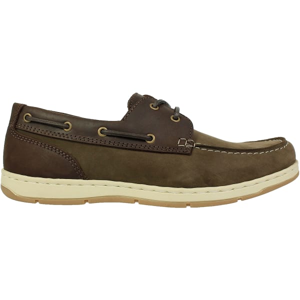 NUNN BUSH Men's Schooner Moc Toe Two-Eye Boat Shoes, Brown