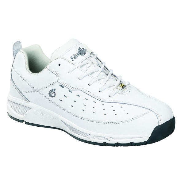 NAUTILUS Women's 4046 ESD Soft Toe Clean Room Athletic Shoes, White, Medium Width