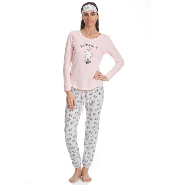 SAINT EVE Women's Jogger Sleep Set with Sleep Mask