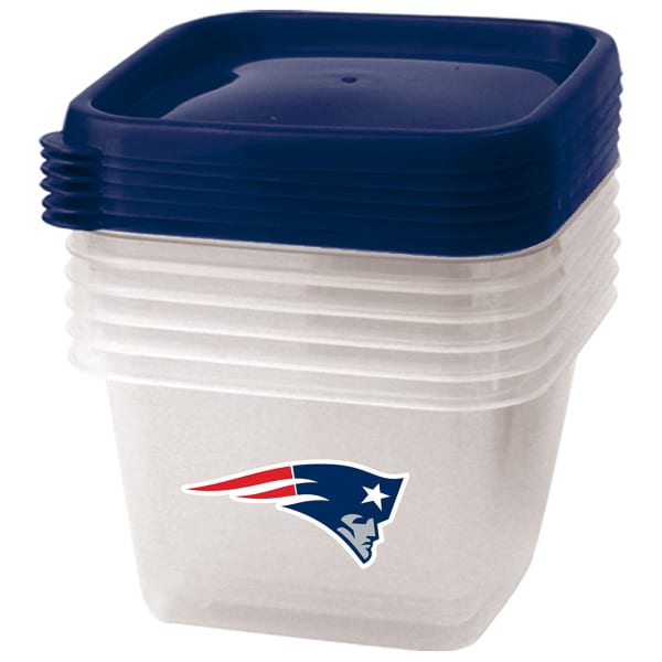 NEW ENGLAND PATRIOTS Square Storage Containers, Set of 6