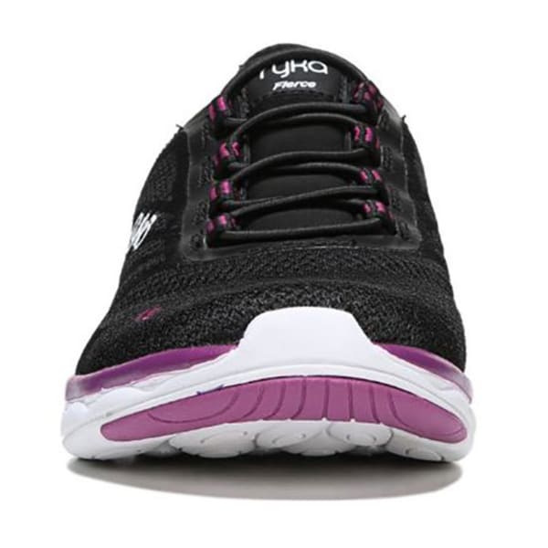 RYKA Women's Fierce Walking Shoes, Black/Grey/Berry