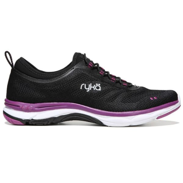 RYKA Women's Fierce Walking Shoes, Black/Grey/Berry