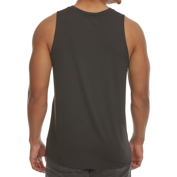 RBX Men's Poly/Spandex Color-Block Tank Top with Contrast Stitching