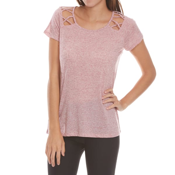 HARMONY and BALANCE Women's Speckle Jersey with Cut-Outs