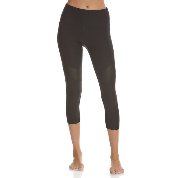 RBX Women's 21.5 in. Yoga Capri Pants with Mesh Inserts