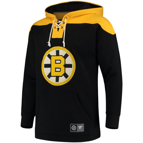 BOSTON BRUINS Men's True Classic Lace-Up Pocket Fleece Pullover Hoodie