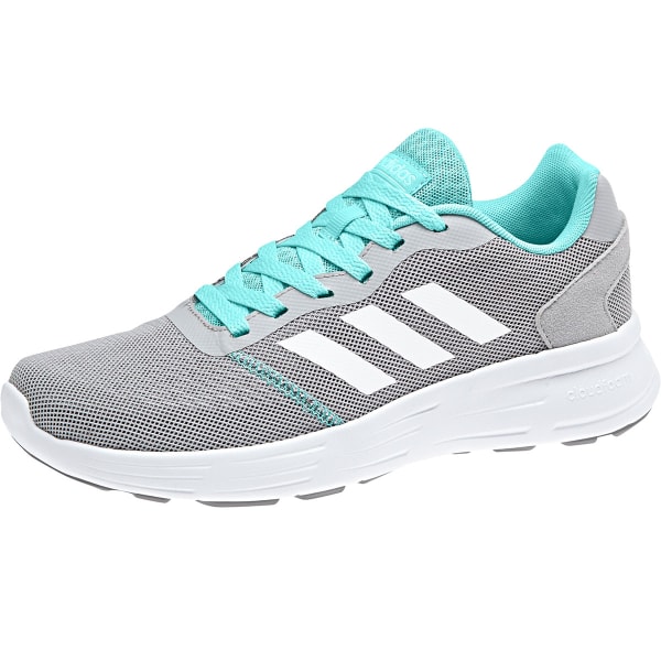 ADIDAS Women's Neo Cloudfoam Revolver Running Shoes, Grey/White/Aqua