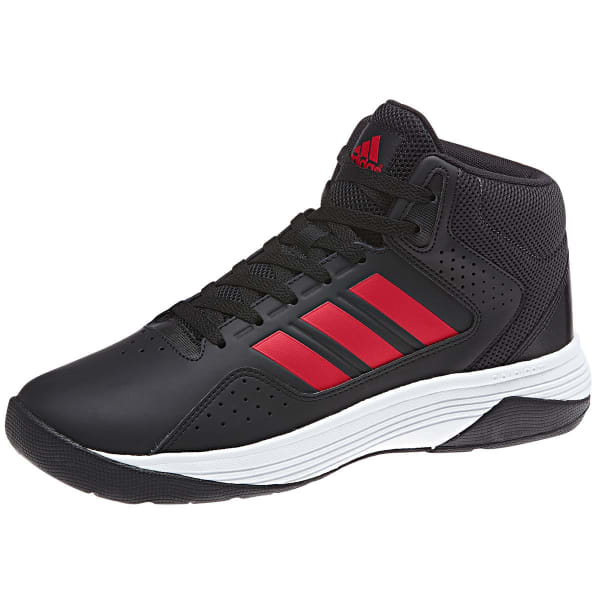 ADIDAS Men's Neo Cloudfoam Ilation Mid Basketball Shoes, Black/Scarlet