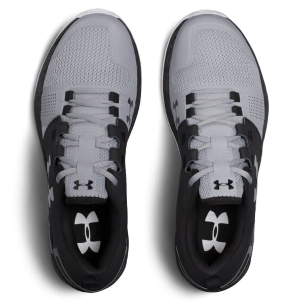 UNDER ARMOUR Men's UA Commit Cross Training Shoes, Black/Steel/Metallic Silver