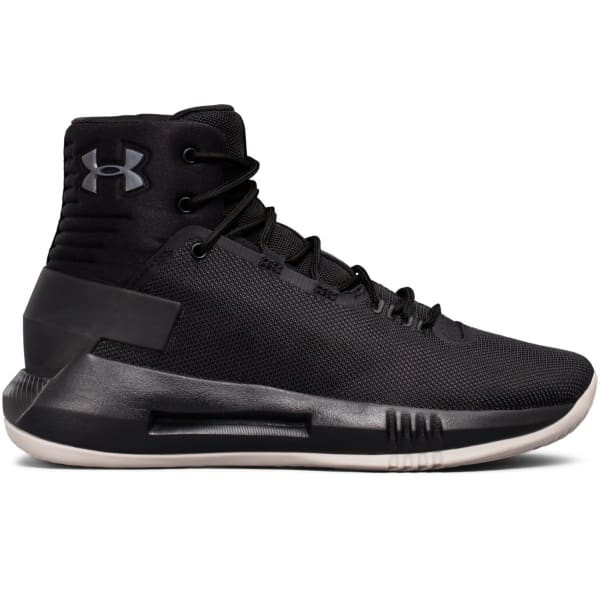 UNDER ARMOUR Big Boys' Grade School UA Drive 4 Basketball Shoes, Black/Gunmetal