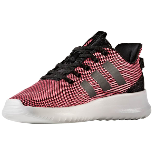 ADIDAS Big Girls' Neo Cloudfoam Racer TR Running Shoes, Pink/Black/White