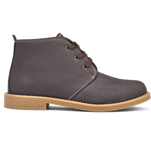 RACHEL SHOES Little Boys' Reid Suede Chukka Boots, Brown