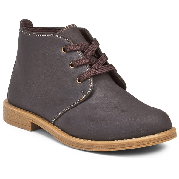 RACHEL SHOES Little Boys' Reid Suede Chukka Boots, Brown