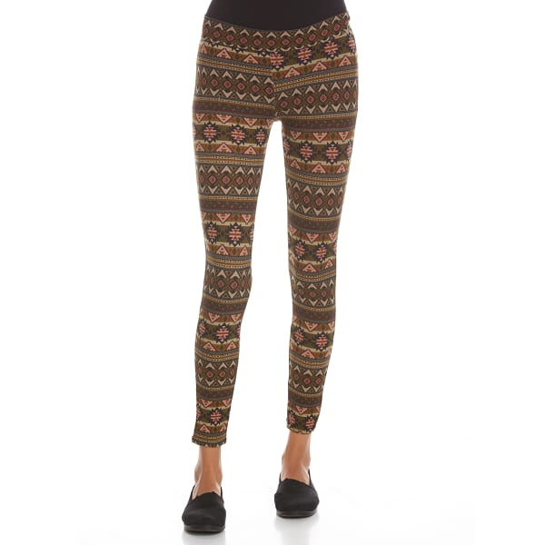 POOF Juniors' Peached Aztec Printed Leggings