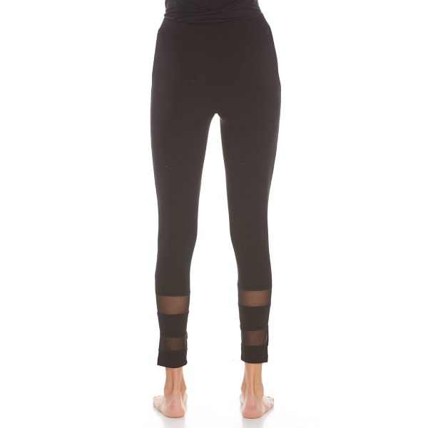 POOF Juniors' Jersey Mesh Insert Leggings