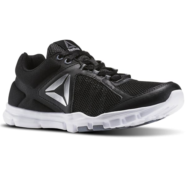 REEBOK Women's YourFlex Trainette 9.0 MT Cross Training Shoes, Black/White/Silver/Grey