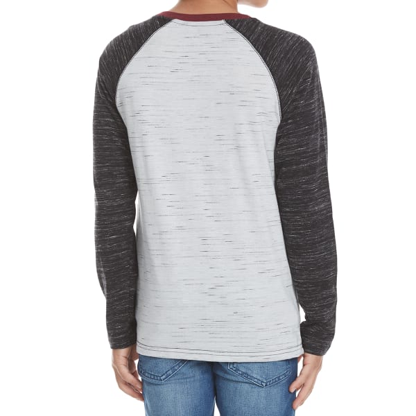 OCEAN CURRENT Boys' Midday Raglan Long-Sleeve Henley with Contrast Pocket