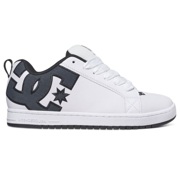 DC Guys' Court Graffik SE Skate Shoes, White/Grey