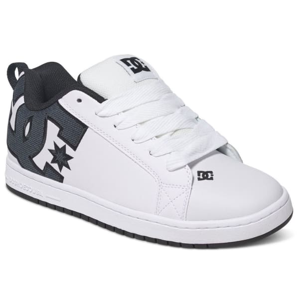 DC Guys' Court Graffik SE Skate Shoes, White/Grey