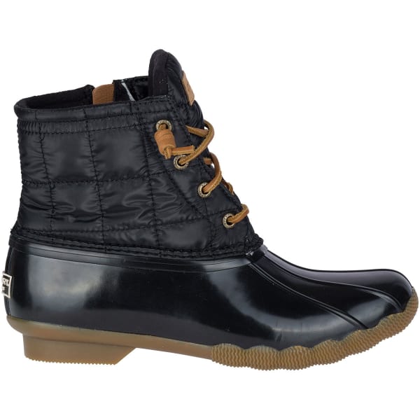 sperry saltwater shiny quilted waterproof boot