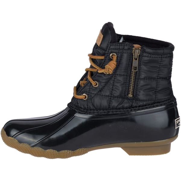 saltwater shiny quilted duck boot