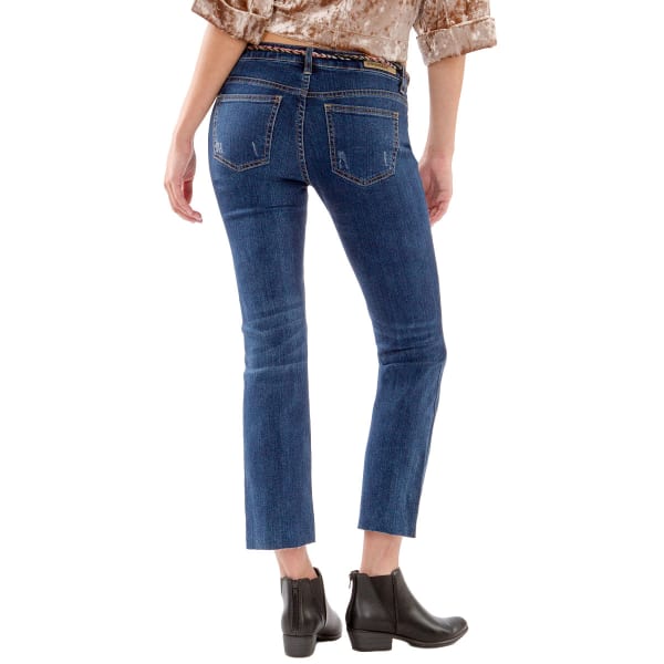 UNIONBAY Juniors' Jake Destructed Step Hem Cropped Jeans