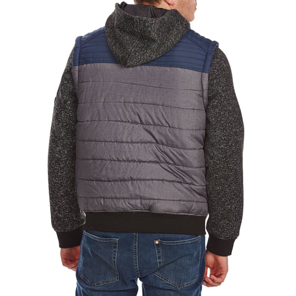 DISTORTION Guys' Quilted Vest with Fleece Sleeves