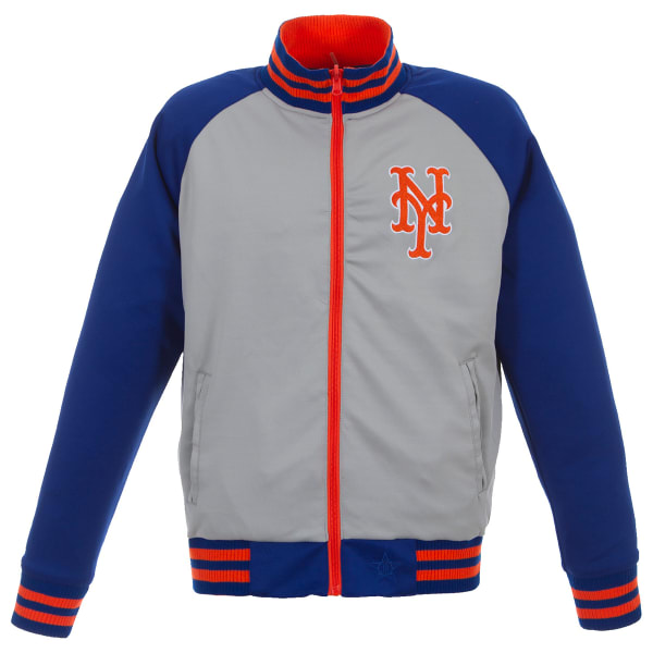 NEW YORK METS Men's Reversible Track Jacket with Embroidered Logo