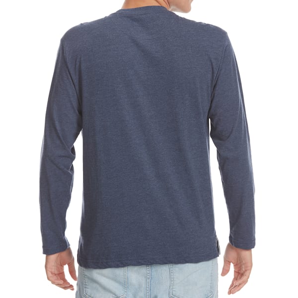 NORTH HUDSON Men's Heather Pocket Long-Sleeve Tee