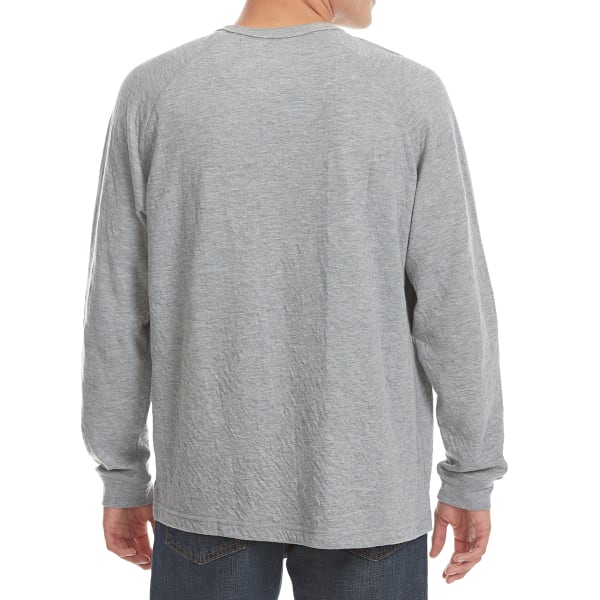 NORTH HUDSON Men's Raglan Henley Long-Sleeve Shirt