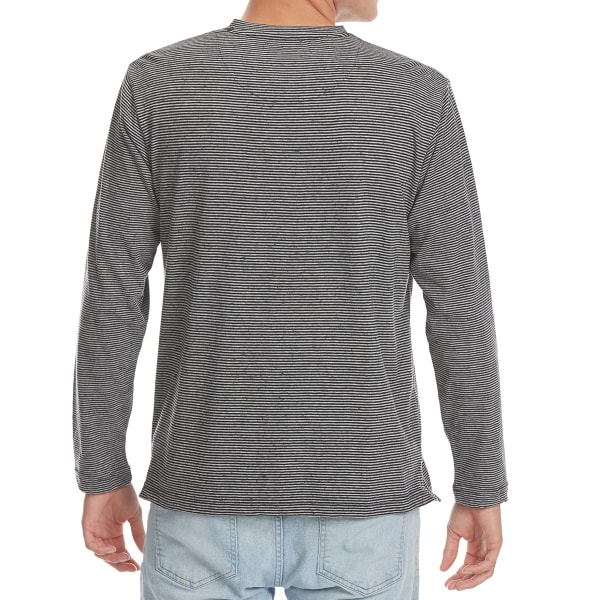 NORTH HUDSON Men's Fleck-Stripe Henley Long-Sleeve Shirt