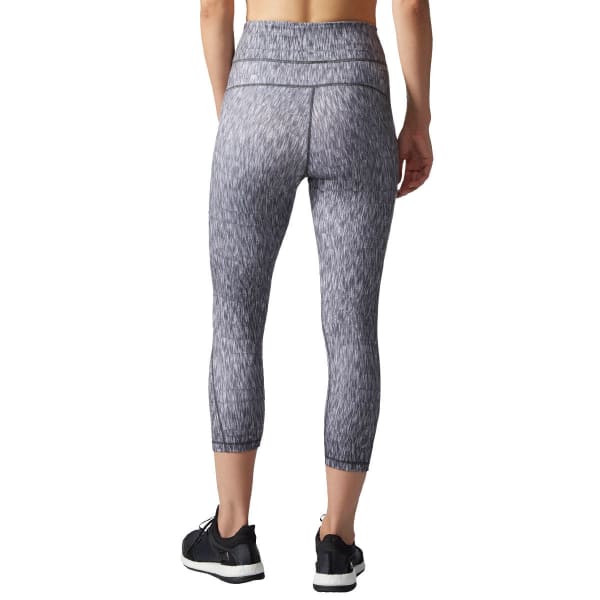 ADIDAS Women's Performer High-Rise Heathered Ikat ¾-Length Tights