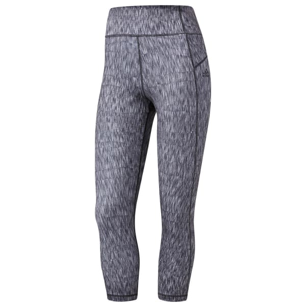 ADIDAS Women's Performer High-Rise Heathered Ikat ¾-Length Tights