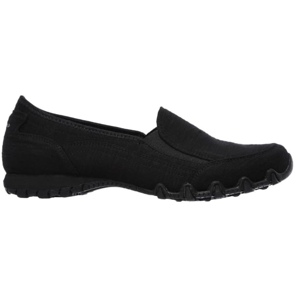 SKECHERS Women's Relaxed Fit: Bikers -  Lounger Slip-On Shoes, Black